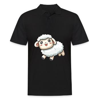 Sheep - Men's Polo Shirt - black - Front - Kai (181cm)