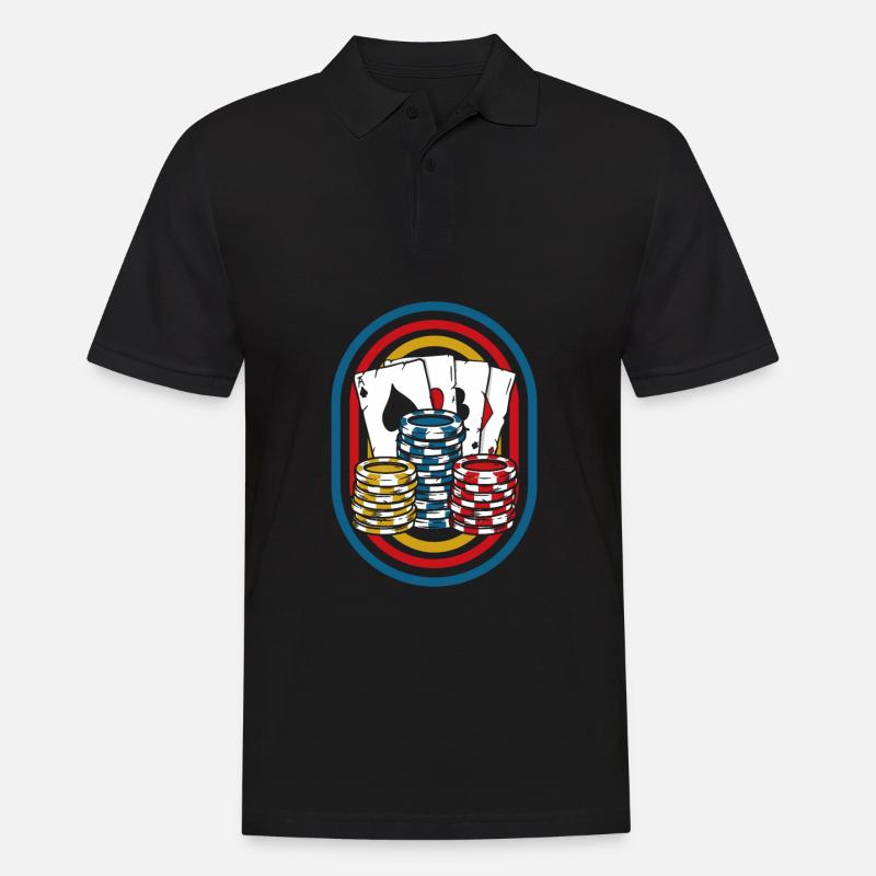 Poker - Männer Poloshirt - Schwarz