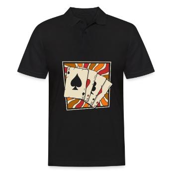 Poker - Polo Homme - noir - Devant - Kai (181cm)