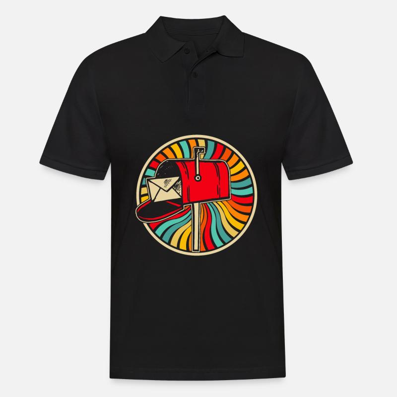 Postbote Briefträger - Männer Poloshirt - Schwarz