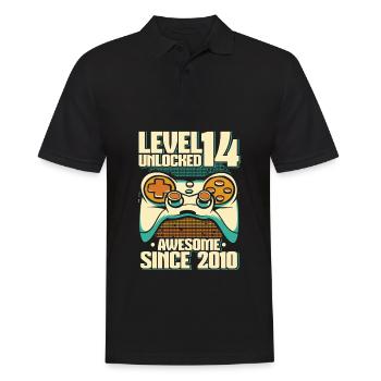 Gaming 14. Geburtstag 5 Jahre Gamer - Männer Poloshirt - Schwarz - Vorne - Kai (181cm)