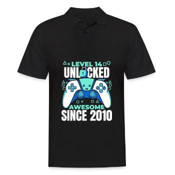 Gaming 14. Geburtstag 5 Jahre Gamer - Männer Poloshirt - Schwarz - Vorne - Kai (181cm)