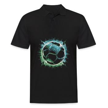 Fußball Fußballer - Männer Poloshirt - Schwarz - Vorne - Kai (181cm)