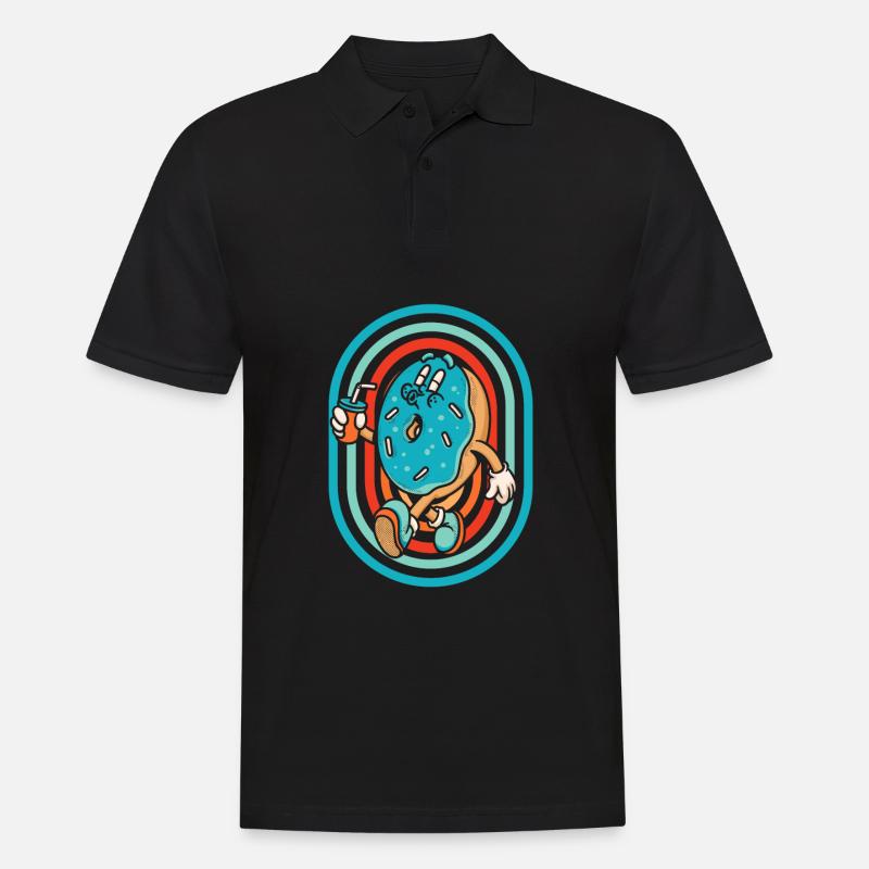 Donut - Männer Poloshirt - Schwarz