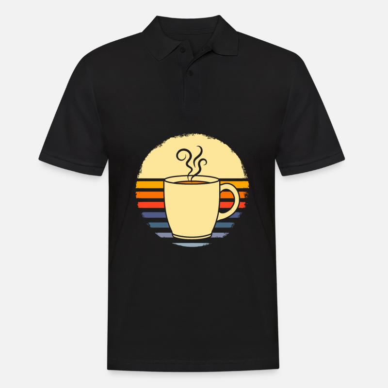 Kaffee Cafe - Männer Poloshirt - Schwarz