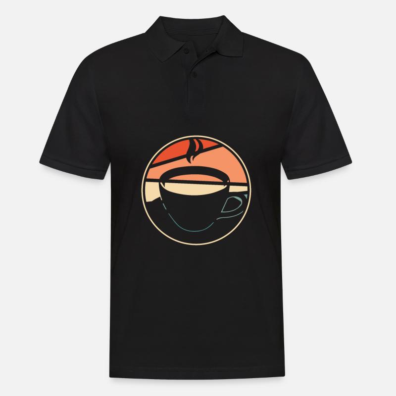 Kaffee Cafe - Männer Poloshirt - Schwarz