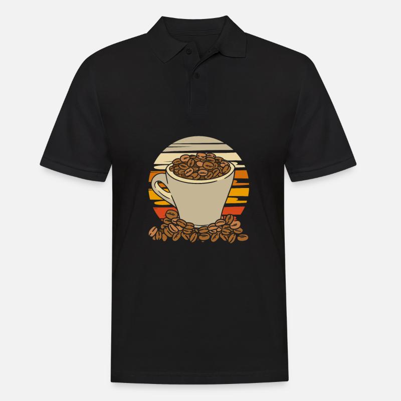 Kaffee Cafe - Männer Poloshirt - Schwarz
