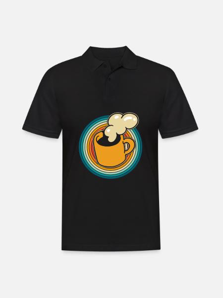 Coffee Cafe - Men's Polo Shirt - black