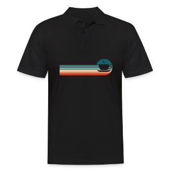 Kaffee Cafe - Männer Poloshirt - Schwarz - Vorne - Kai (181cm)