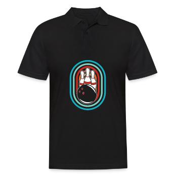 Bowling Bowlen Bowler - Männer Poloshirt - Schwarz - Vorne - Kai (181cm)