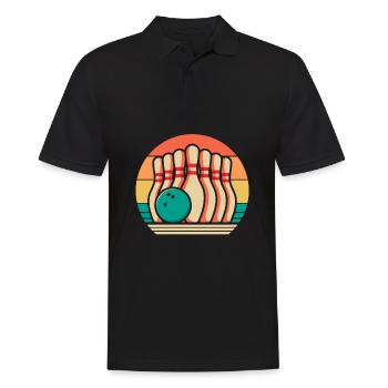 Bowling Bowlen Bowler - Männer Poloshirt - Schwarz - Vorne - Kai (181cm)