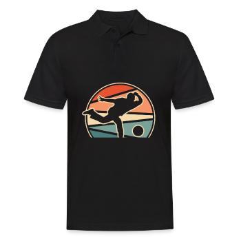 Bowling Bowlen Bowler - Männer Poloshirt - Schwarz - Vorne - Kai (181cm)