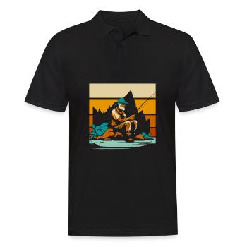 Pêche à la ligne - Polo Homme - noir - Devant - Kai (181cm)