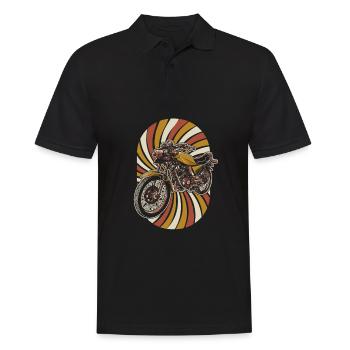 Moto Motard Motard - Polo Homme - noir - Devant - Kai (181cm)