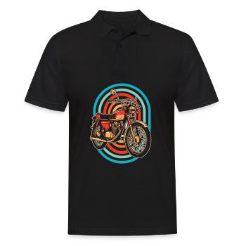 Moto Motard Motard - Polo Homme - noir - Devant - Kai (181cm)