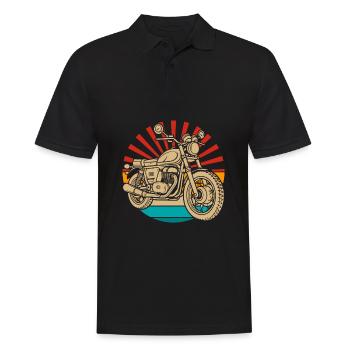 Moto Motard Motard - Polo Homme - noir - Devant - Kai (181cm)