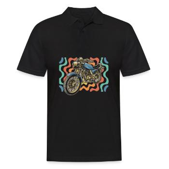 Moto Motard Motard - Polo Homme - noir - Devant - Kai (181cm)