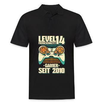 Gaming 14. Geburtstag 5 Jahre Gamer - Männer Poloshirt - Schwarz - Vorne - Kai (181cm)