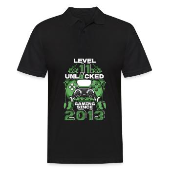 Jeux 11e anniversaire 11 ans de jeu - Polo Homme - noir - Devant - Kai (181cm)