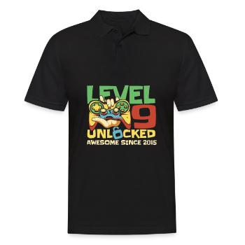 Jeux 9e anniversaire 9 ans Gamer - Polo Homme - noir - Devant - Kai (181cm)