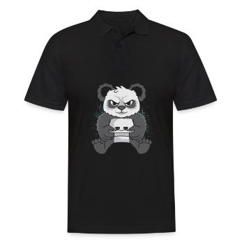 Gamer Gaming Gaming Panda Bear - Men's Polo Shirt - black - Front - Kai (181cm)