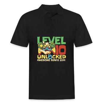 Gaming 10e anniversaire 10 ans Gamer - Polo Homme - noir - Devant - Kai (181cm)