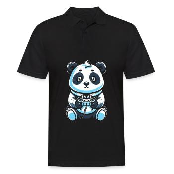 Gamer Gaming Gaming Panda Bear - Men's Polo Shirt - black - Front - Kai (181cm)