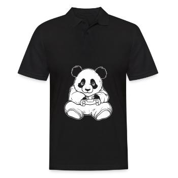 Gamer Gaming Gaming Panda Bear - Men's Polo Shirt - black - Front - Kai (181cm)