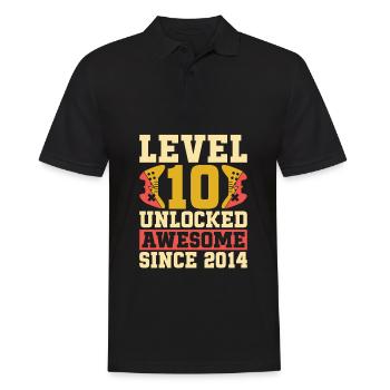 Gaming 10e anniversaire 10 ans Gamer - Polo Homme - noir - Devant - Kai (181cm)