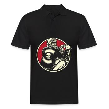 Motorrad Biker Motorbike Skull Motorcycle - Männer Poloshirt - Schwarz - Vorne - Kai (181cm)