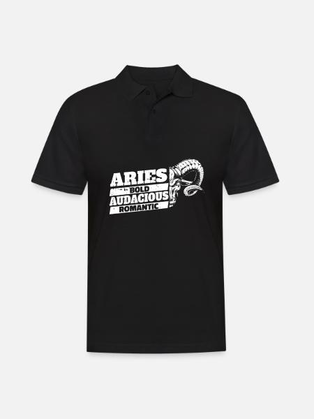 Aries Zodiac Signs Features - Men's Polo Shirt - black