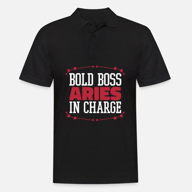 Widder Sternzeichen - Männer Poloshirt - Schwarz