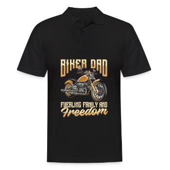 Motorrad Biker Motorbike Motorcycle Dad - Men's Polo Shirt - black - Front - Kai (181cm)