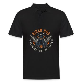 Motorrad Biker Motorbike Motorcycle Dad - Men's Polo Shirt - black - Front - Kai (181cm)