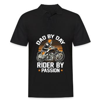Motorrad Biker Motorbike Motorcycle Dad - Men's Polo Shirt - black - Front - Kai (181cm)