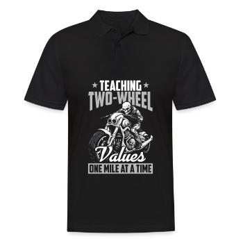 Motorrad Biker Motorbike Motorcycle Dad - Men's Polo Shirt - black - Front - Kai (181cm)