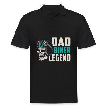 Motorrad Biker Motorbike Motorcycle Dad - Men's Polo Shirt - black - Front - Kai (181cm)
