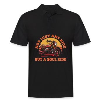 Motorrad Biker Motorbike - Männer Poloshirt - Schwarz - Vorne - Kai (181cm)