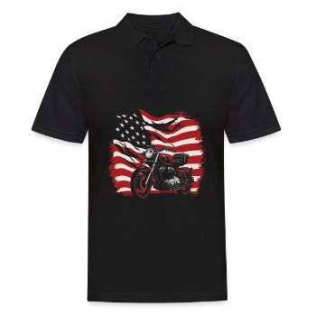 Moto Motard Motard - Polo Homme - noir - Devant - Kai (181cm)
