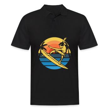 Surfer Surfen - Männer Poloshirt - Schwarz - Vorne - Kai (181cm)