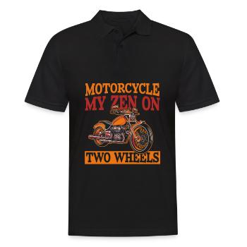 Motorrad Biker Motorbike Motorcycle Therapy - Männer Poloshirt - Schwarz - Vorne - Kai (181cm)