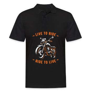 Motorcycle Biker Motorbike - Men's Polo Shirt - black - Front - Kai (181cm)
