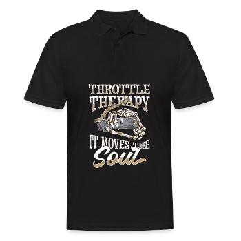 Motorrad Biker Motorbike - Männer Poloshirt - Schwarz - Vorne - Kai (181cm)