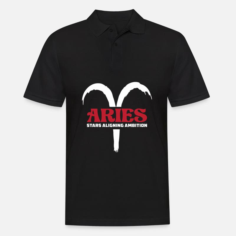 Aries Astrology - Men's Polo Shirt - black