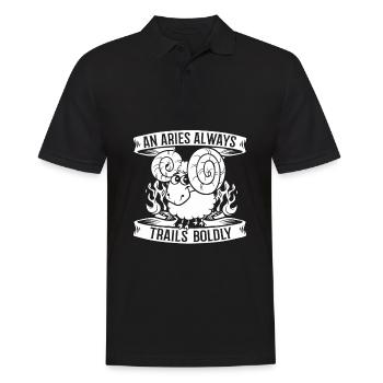 Aries Horoscope Zodiac Zodiac Aries - Men's Polo Shirt - black - Front - Kai (181cm)