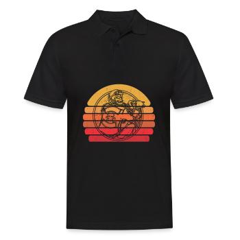 Motorrad Biker Motorbike Skull Motorcycle - Männer Poloshirt - Schwarz - Vorne - Kai (181cm)