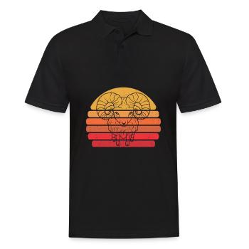 Bélier Kawaii - Polo Homme - noir - Devant - Kai (181cm)
