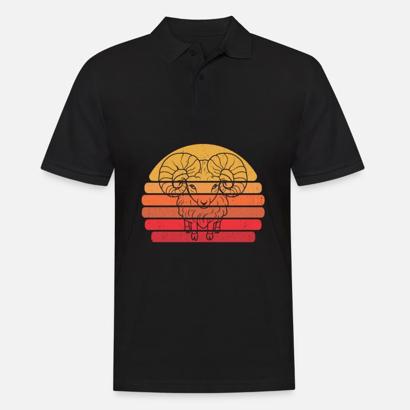 Widder Kawaii - Männer Poloshirt - Schwarz