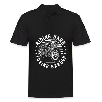 Motorrad Biker Motorbike Motorcycle Dad - Men's Polo Shirt - black - Front - Kai (181cm)