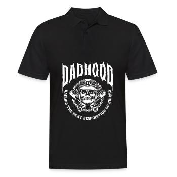 Motorrad Biker Motorbike Motorcycle Dad - Männer Poloshirt - Schwarz - Vorne - Kai (181cm)